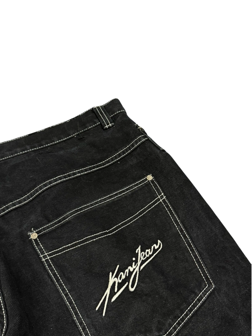 [V1065] Vintage y2k Karl Kani schwarze baggy jeans