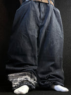 [V1065] Vintage y2k Karl Kani schwarze baggy jeans