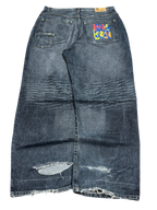 [V1066] Vintage y2k Makaveli blaue baggy jeans