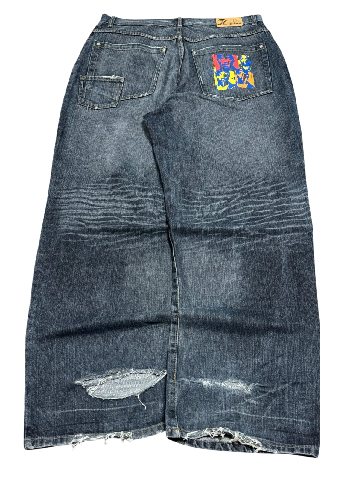 [V1066] Vintage y2k Makaveli blaue baggy jeans