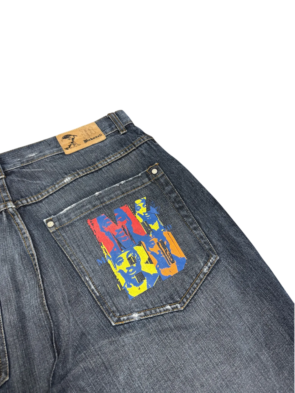 [V1066] Vintage y2k Makaveli blaue baggy jeans