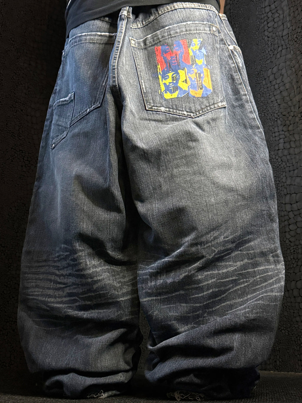 [V1066] Vintage y2k Makaveli blaue baggy jeans