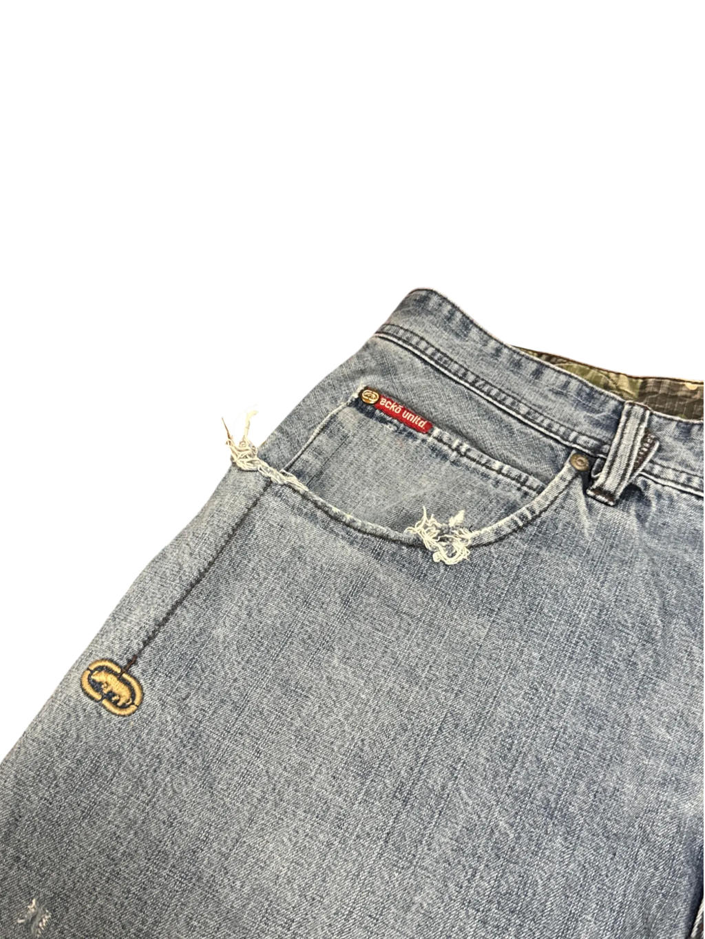 [V1068de] Vintage y2k Ecko blaue baggy jeans (Rocker Jean)