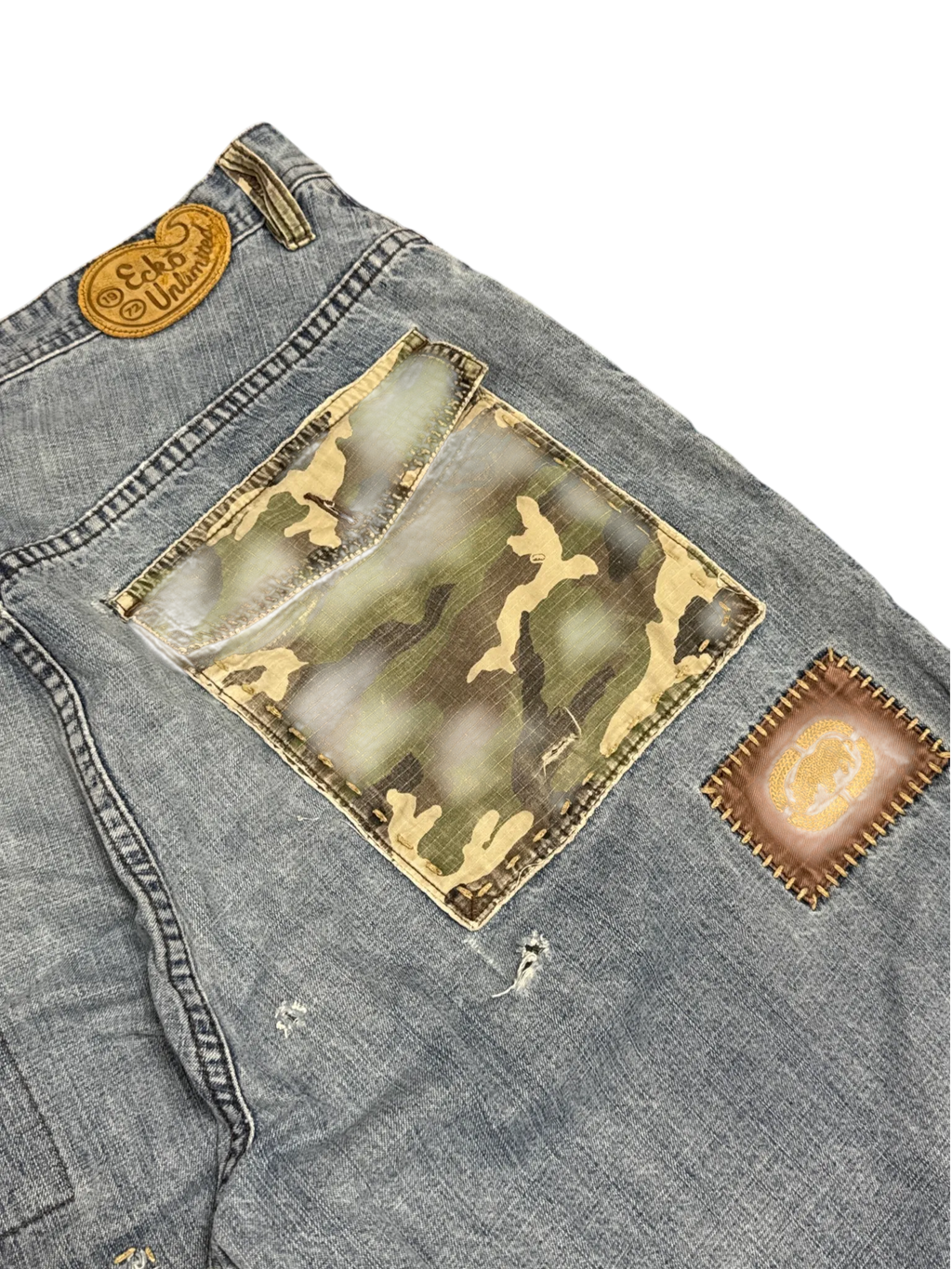[V1068de] Vintage y2k Ecko blaue baggy jeans (Rocker Jean)