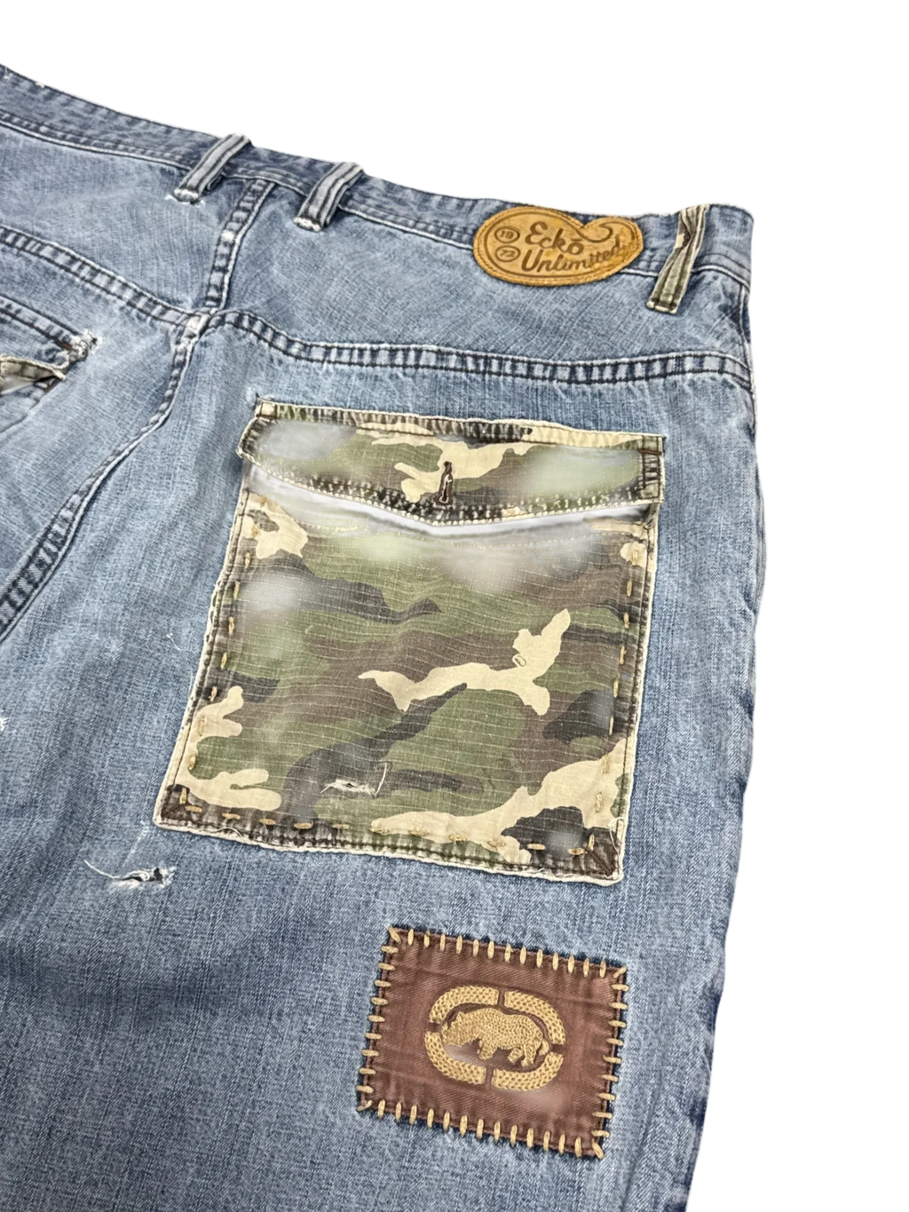 [V1068de] Vintage y2k Ecko blaue baggy jeans (Rocker Jean)