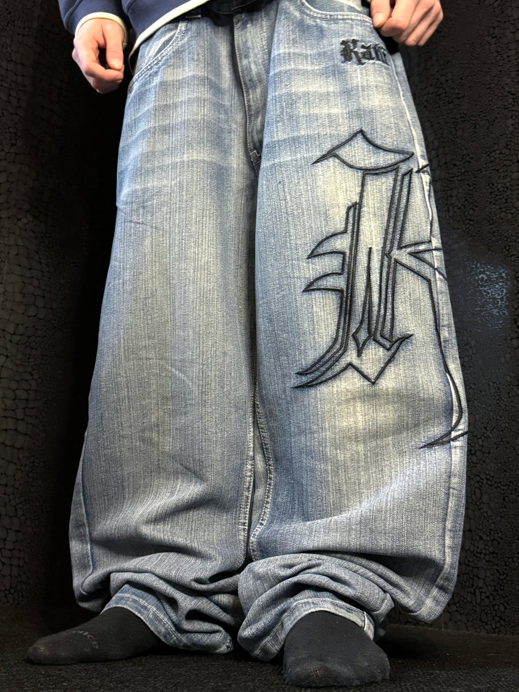[V1070] Vintage y2k Karl Kani blaue baggy jeans