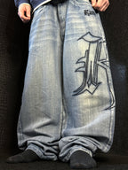 [V1070] Vintage y2k Karl Kani blaue baggy jeans