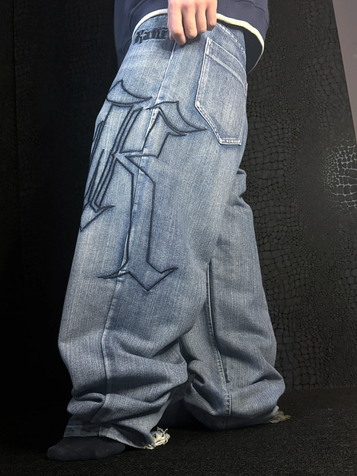 [V1070] Vintage y2k Karl Kani blaue baggy jeans