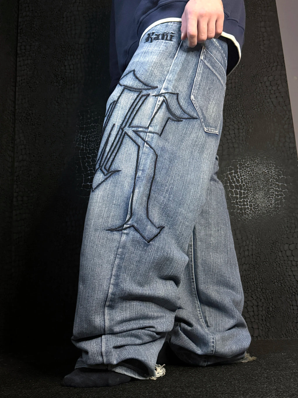 [V1070] Vintage y2k Karl Kani blaue baggy jeans