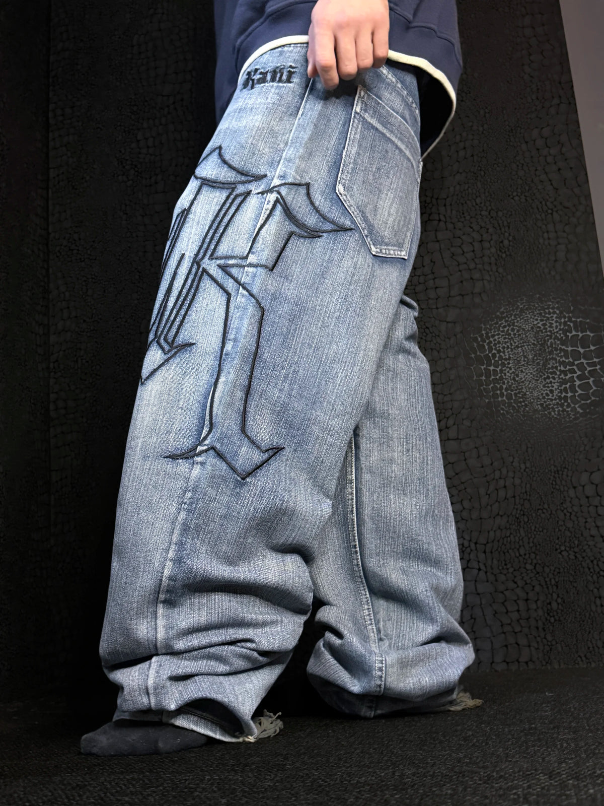 [V1070] Vintage y2k Karl Kani blaue baggy jeans