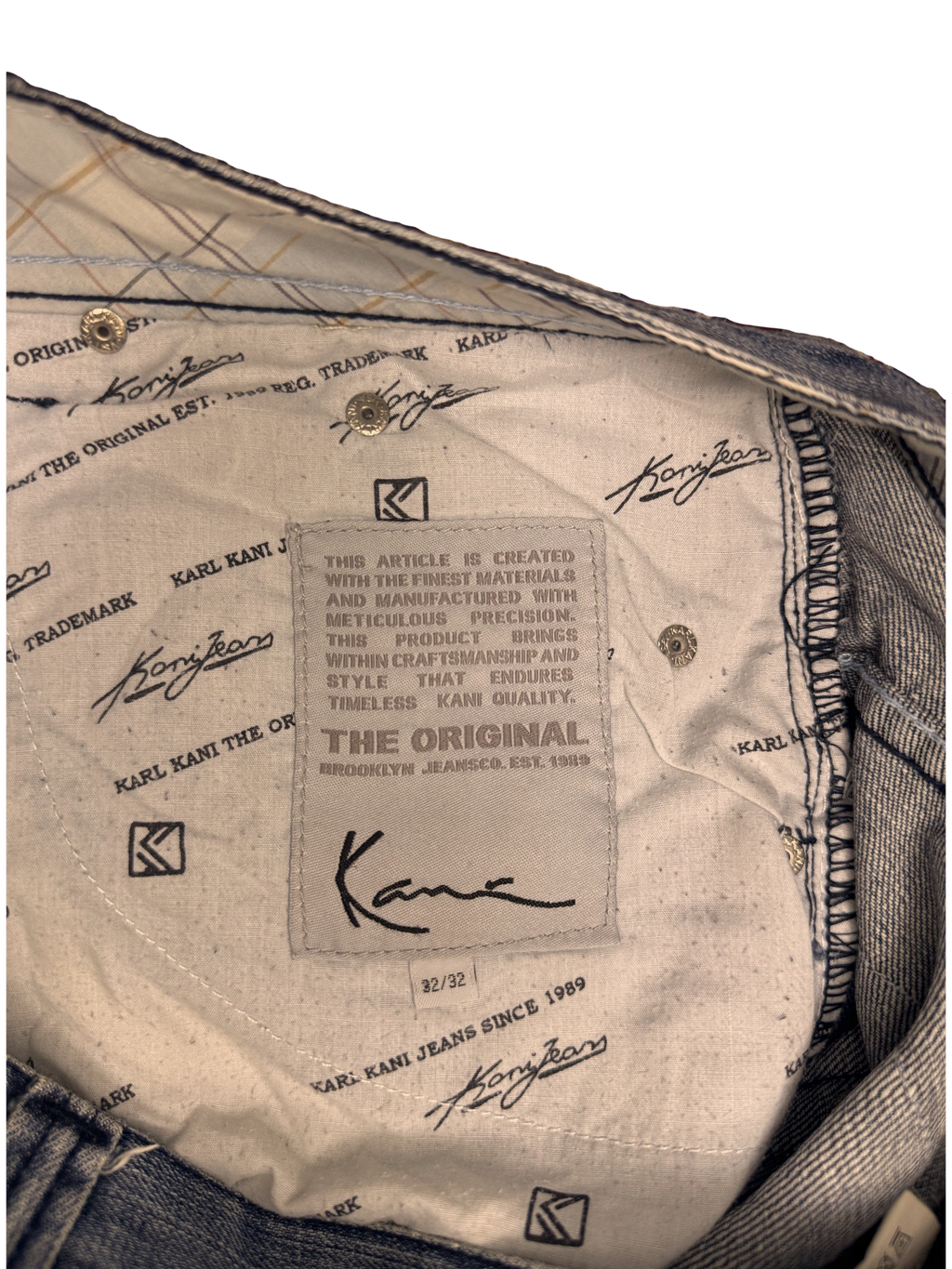 [V1071] Vintage y2k Karl Kani blaue baggy jeans