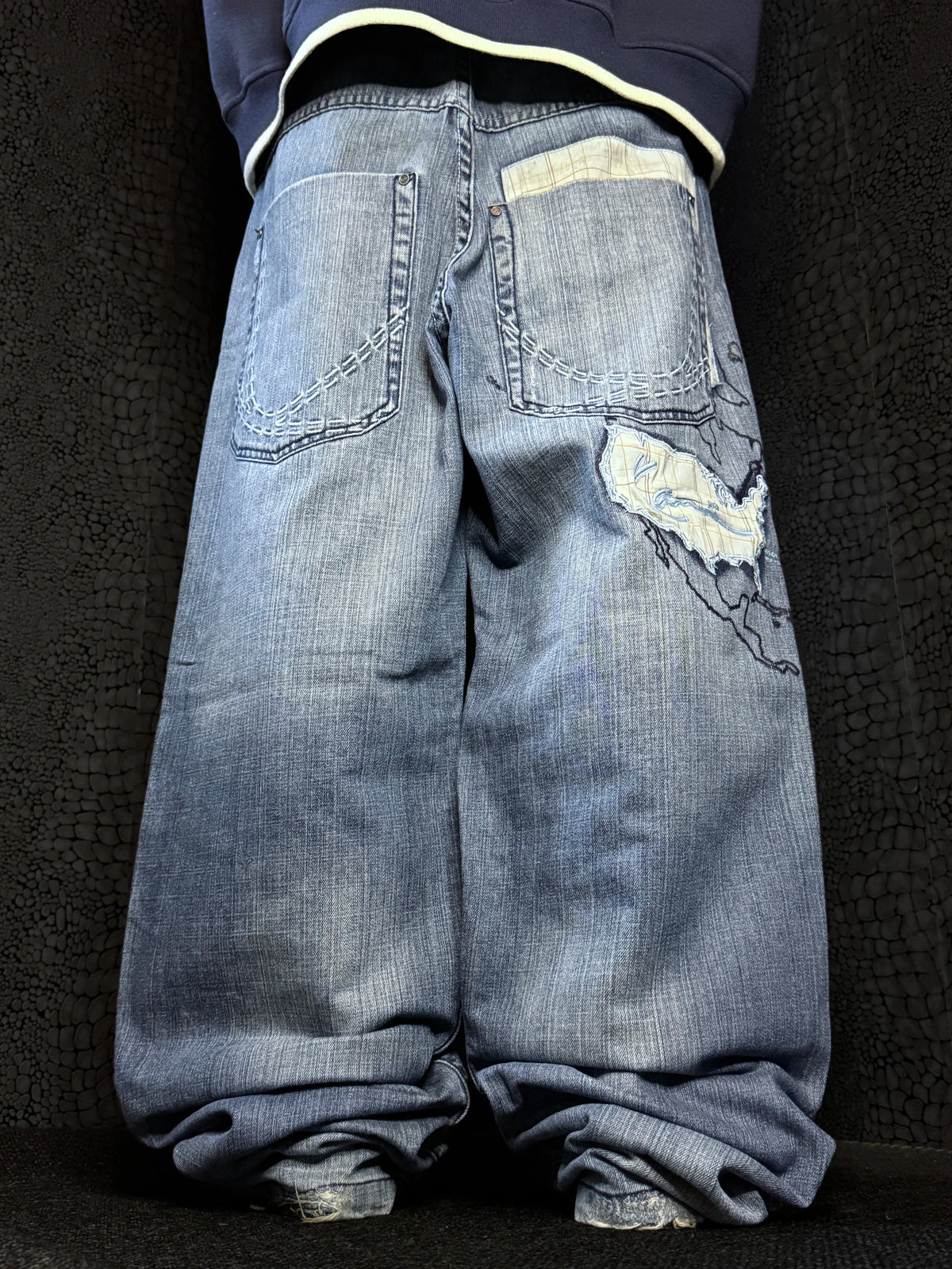 [V1071] Vintage y2k Karl Kani blaue baggy jeans