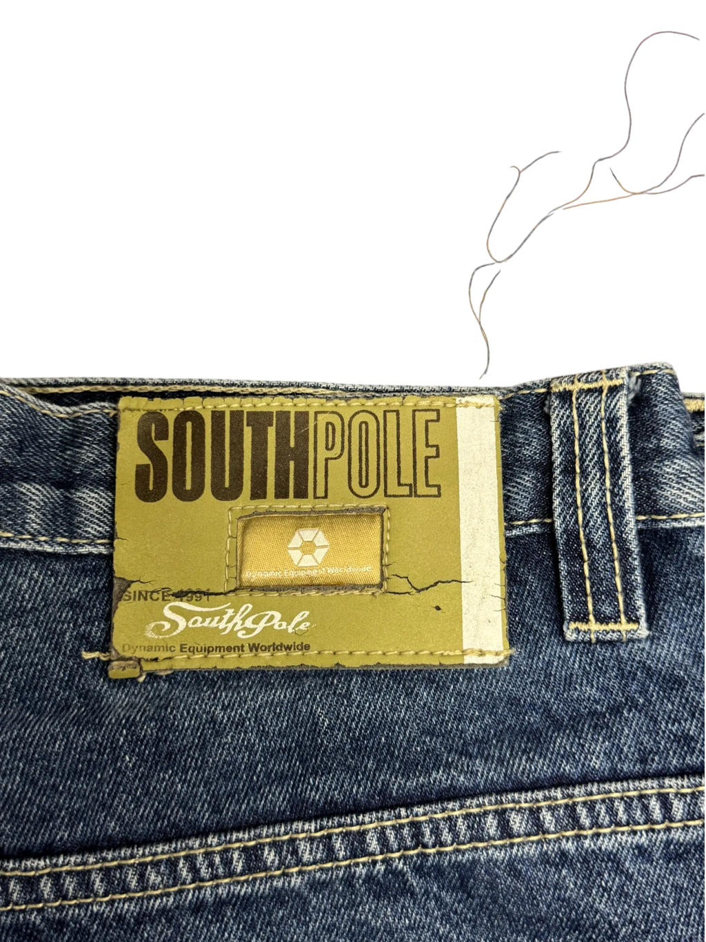[V1072] Vintage y2k Southpole blaue baggy jeans (Gold Tab)