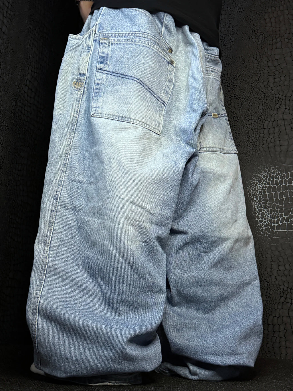 [V1074] Vintage y2k Pelle Pelle blaue baggy jeans