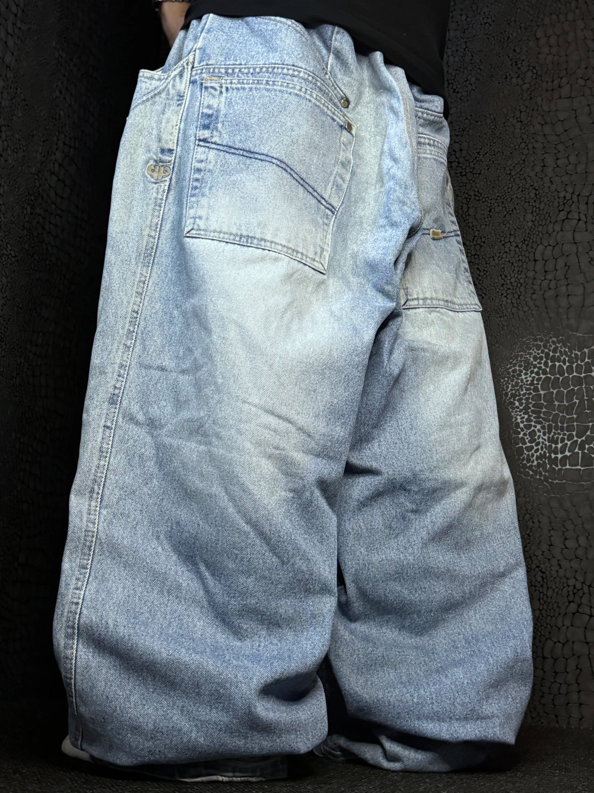 [V1074] Vintage y2k Pelle Pelle blaue baggy jeans