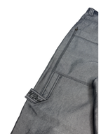 [V1076de] Vintage y2k John John silberne baggy jeans (Shiny)