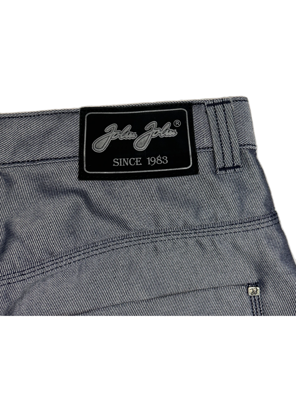 [V1076de] Vintage y2k John John silberne baggy jeans (Shiny)