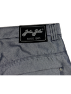 [V1076de] Vintage y2k John John silberne baggy jeans (Shiny)
