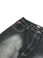 [V1078de] Vintage y2k Southpole schwarze baggy jeans (Red Tab)