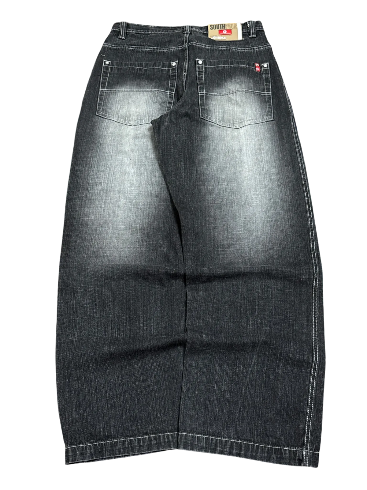 [V1078de] Vintage y2k Southpole schwarze baggy jeans (Red Tab)