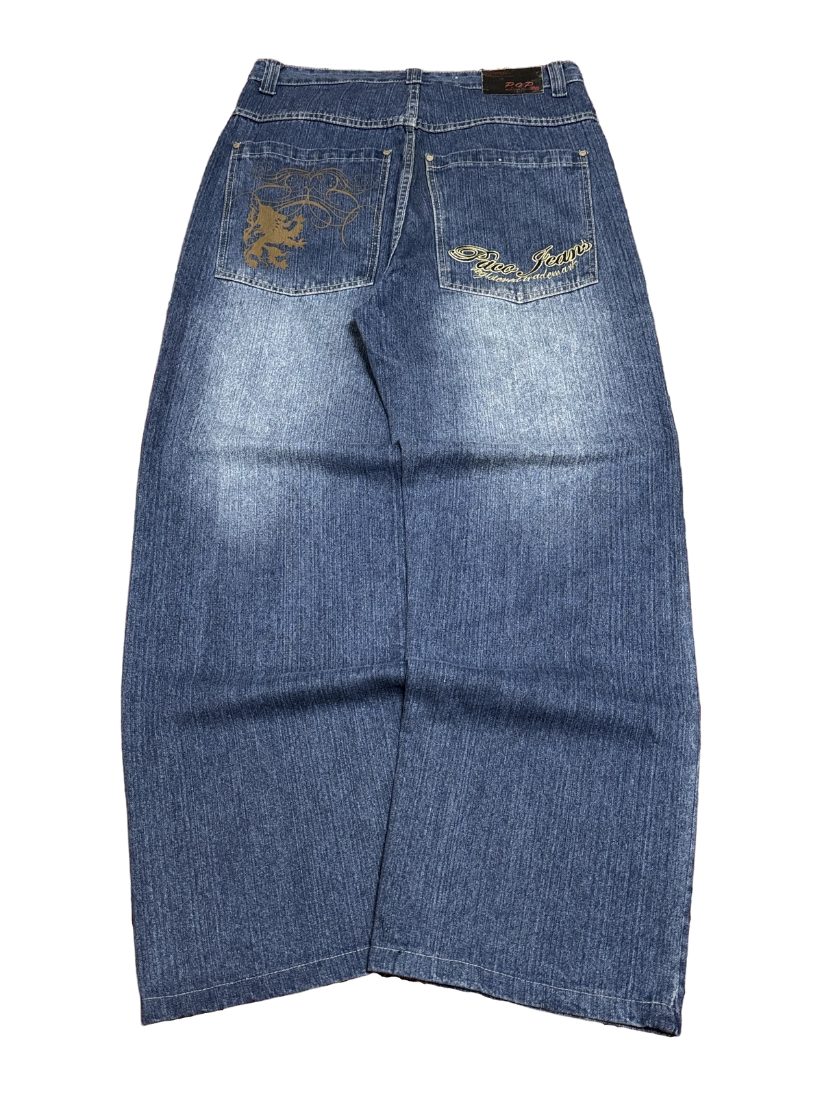 [V1079] Vintage y2k 3R streetwear blaue baggy jeans