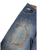 [V1079] Vintage y2k 3R streetwear blaue baggy jeans