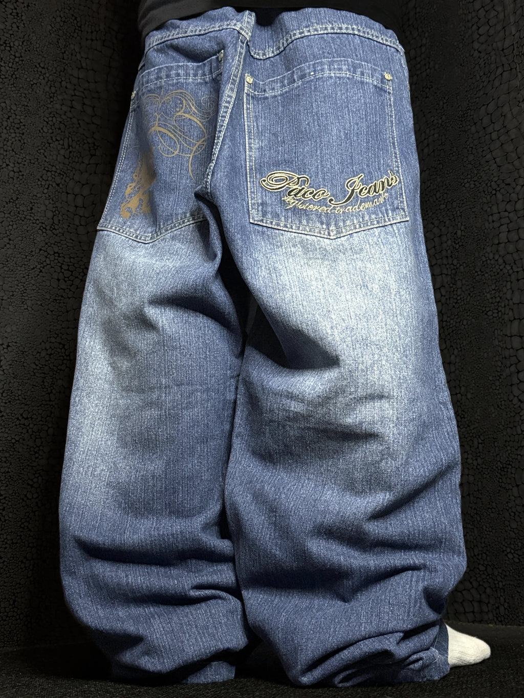 [V1079] Vintage y2k 3R streetwear blaue baggy jeans