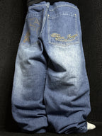 [V1079] Vintage y2k 3R streetwear blaue baggy jeans