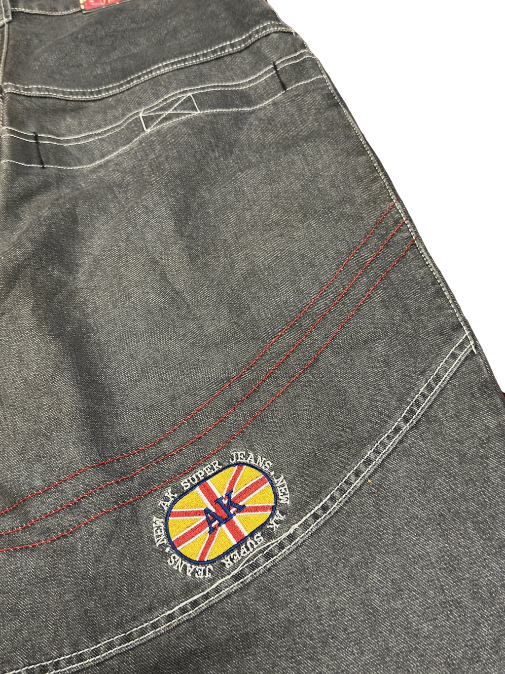 [V1080] Vintage y2k AK Jeans graue baggy jeans