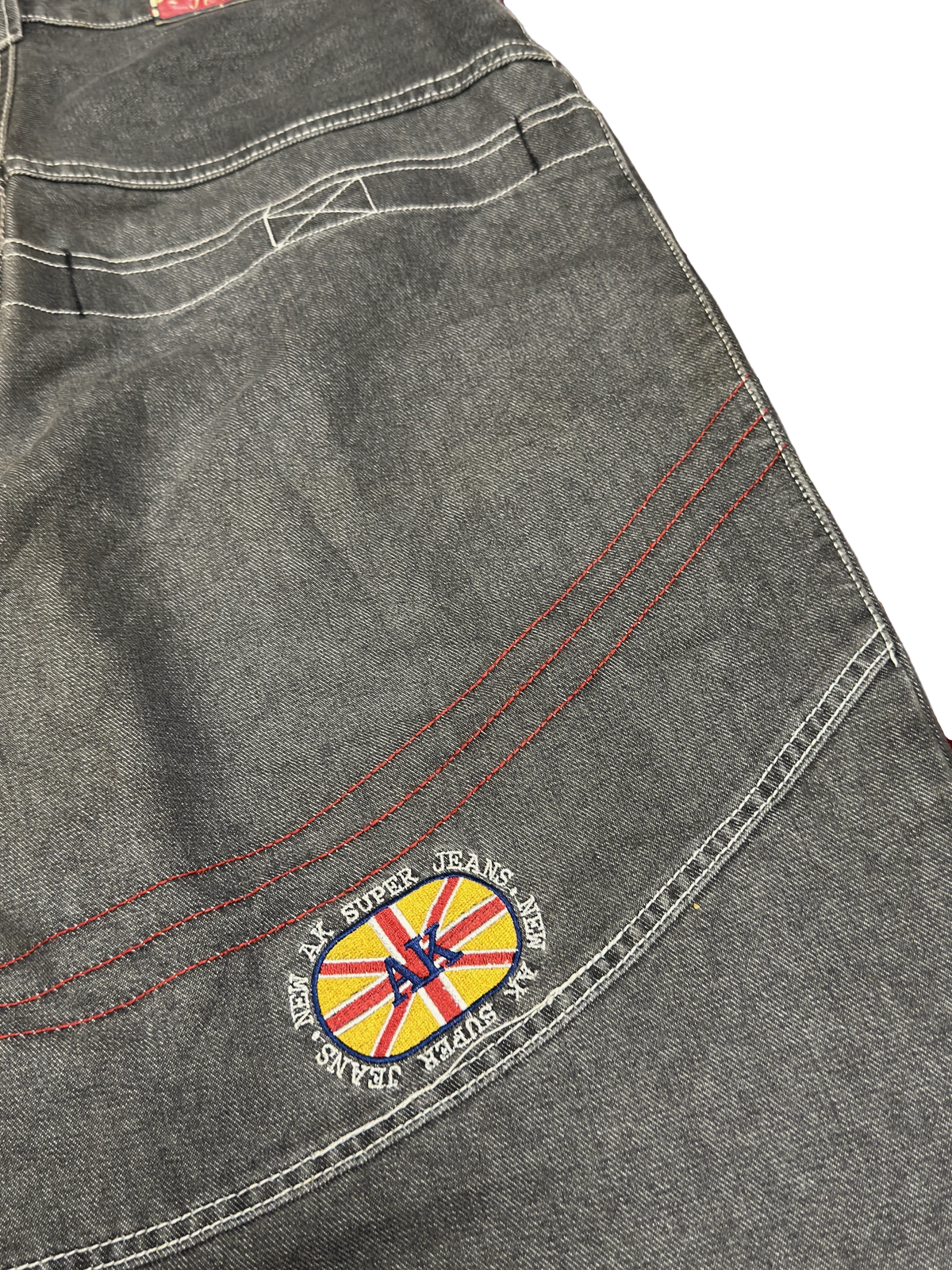 [V1080] Vintage y2k AK Jeans graue baggy jeans