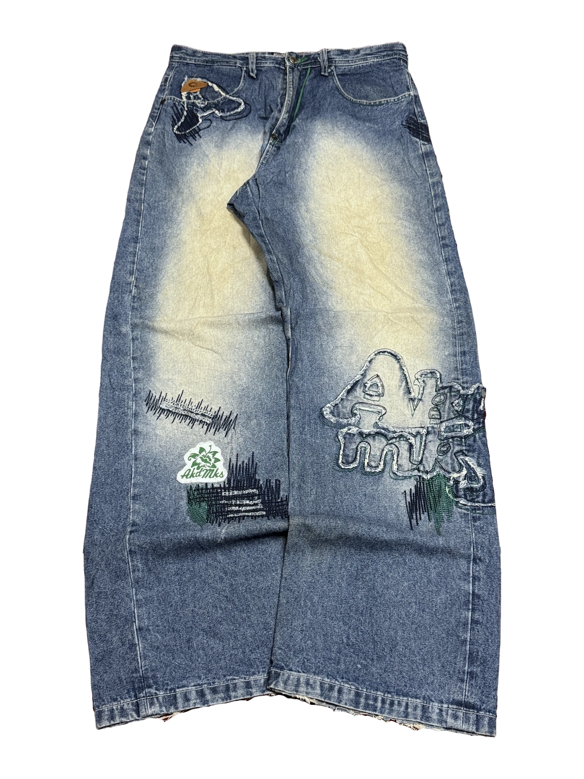 [V1081] Vintage y2k Akademiks blaue baggy jeans