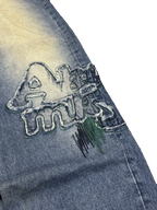 [V1081] Vintage y2k Akademiks blaue baggy jeans
