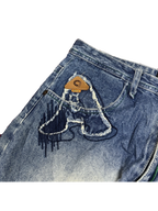[V1081] Vintage y2k Akademiks blaue baggy jeans