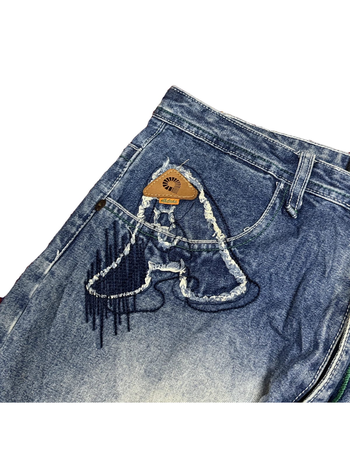 [V1081] Vintage y2k Akademiks blaue baggy jeans