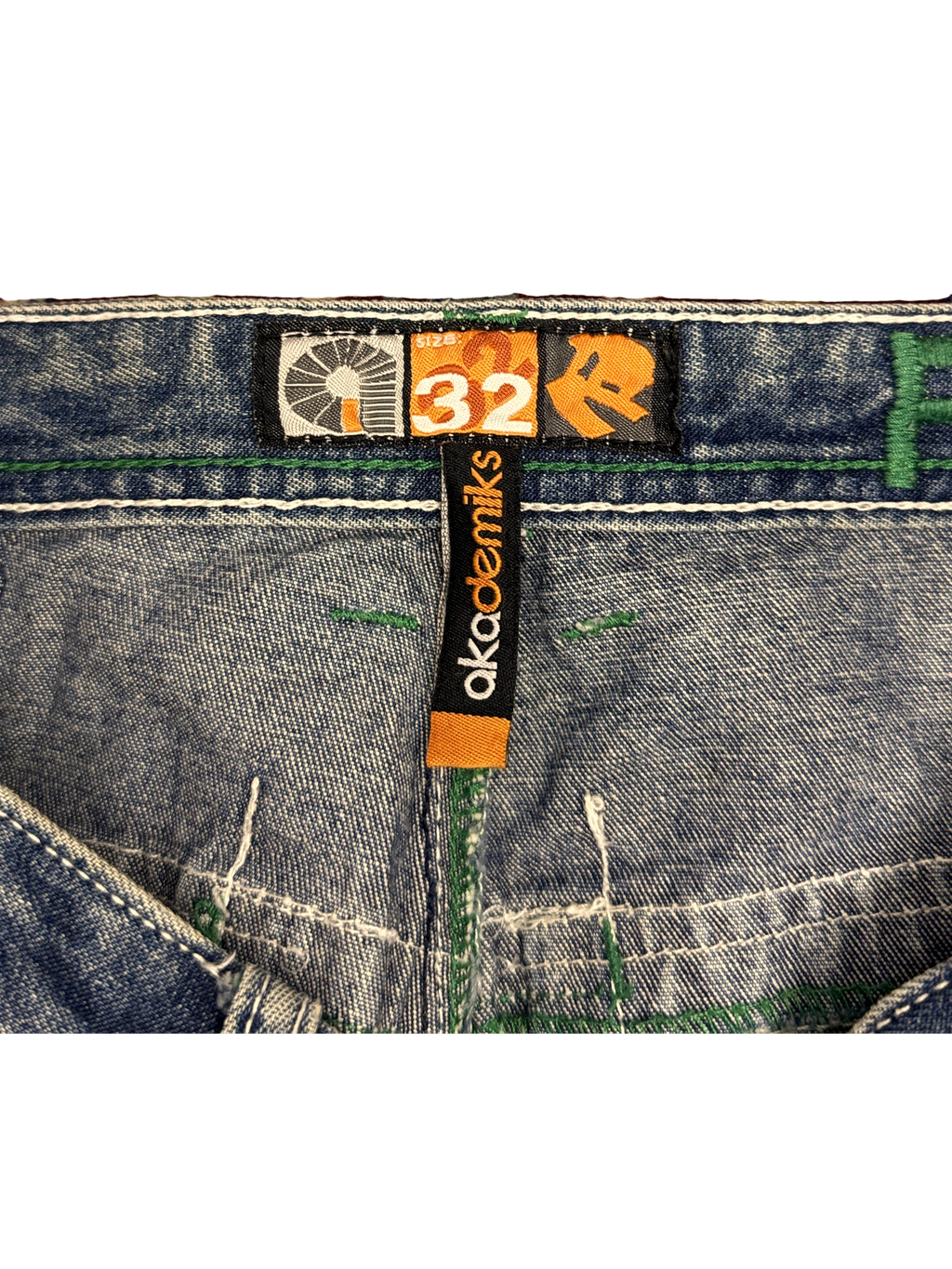 [V1081] Vintage y2k Akademiks blaue baggy jeans