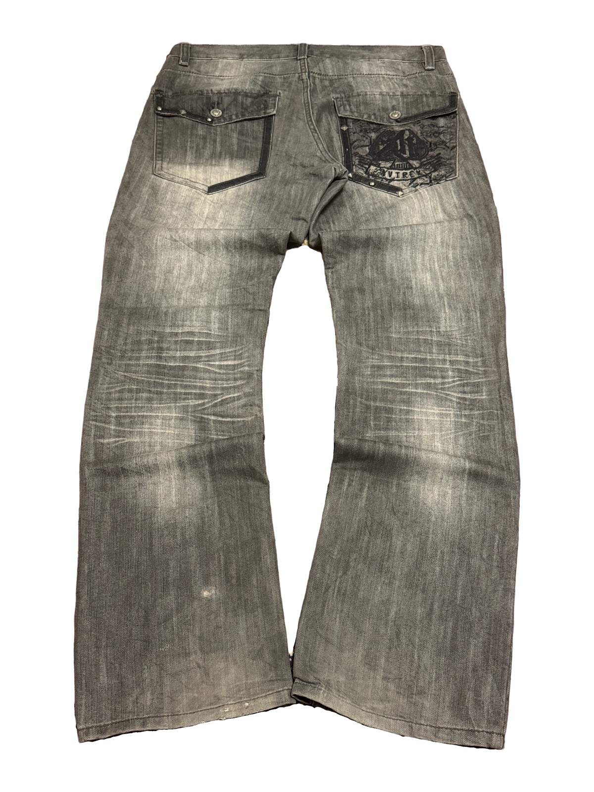 [V1087] Vintage y2k Avirex graue straight jeans
