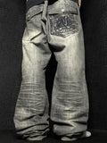 [V1087] Vintage y2k Avirex graue straight jeans