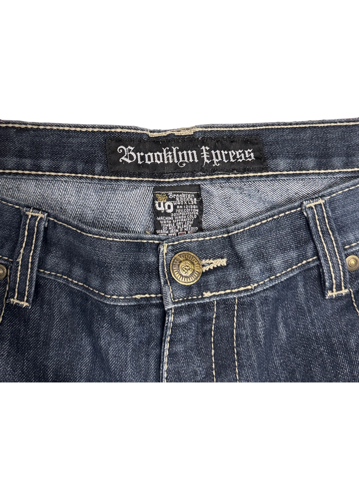 [V1091] Vintage y2k Brooklyn Xpress marineblaue straight jeans
