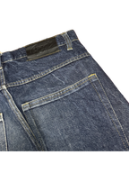 [V1092] Vintage y2k BSAT marineblaue baggy jeans