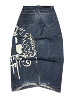 [V1092] Vintage y2k BSAT marineblaue baggy jeans