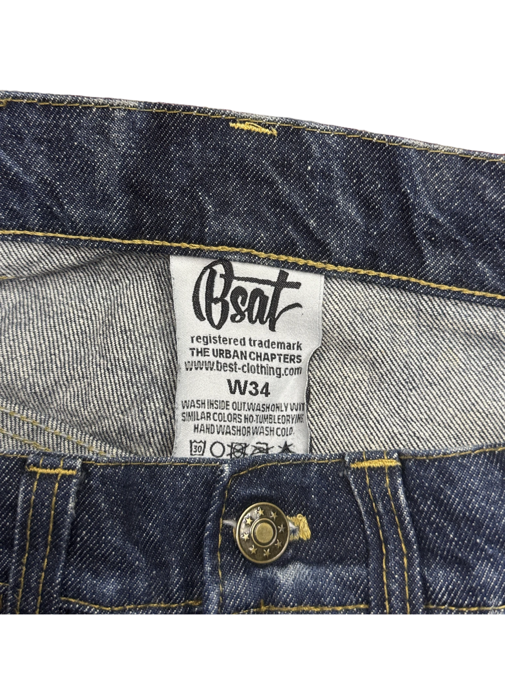 [V1092] Vintage y2k BSAT marineblaue baggy jeans
