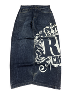 [V1092] Vintage y2k BSAT marineblaue baggy jeans
