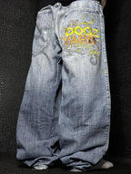 [V1093] Vintage y2k Bullrot blaue baggy jeans (The Bullstrike Team)