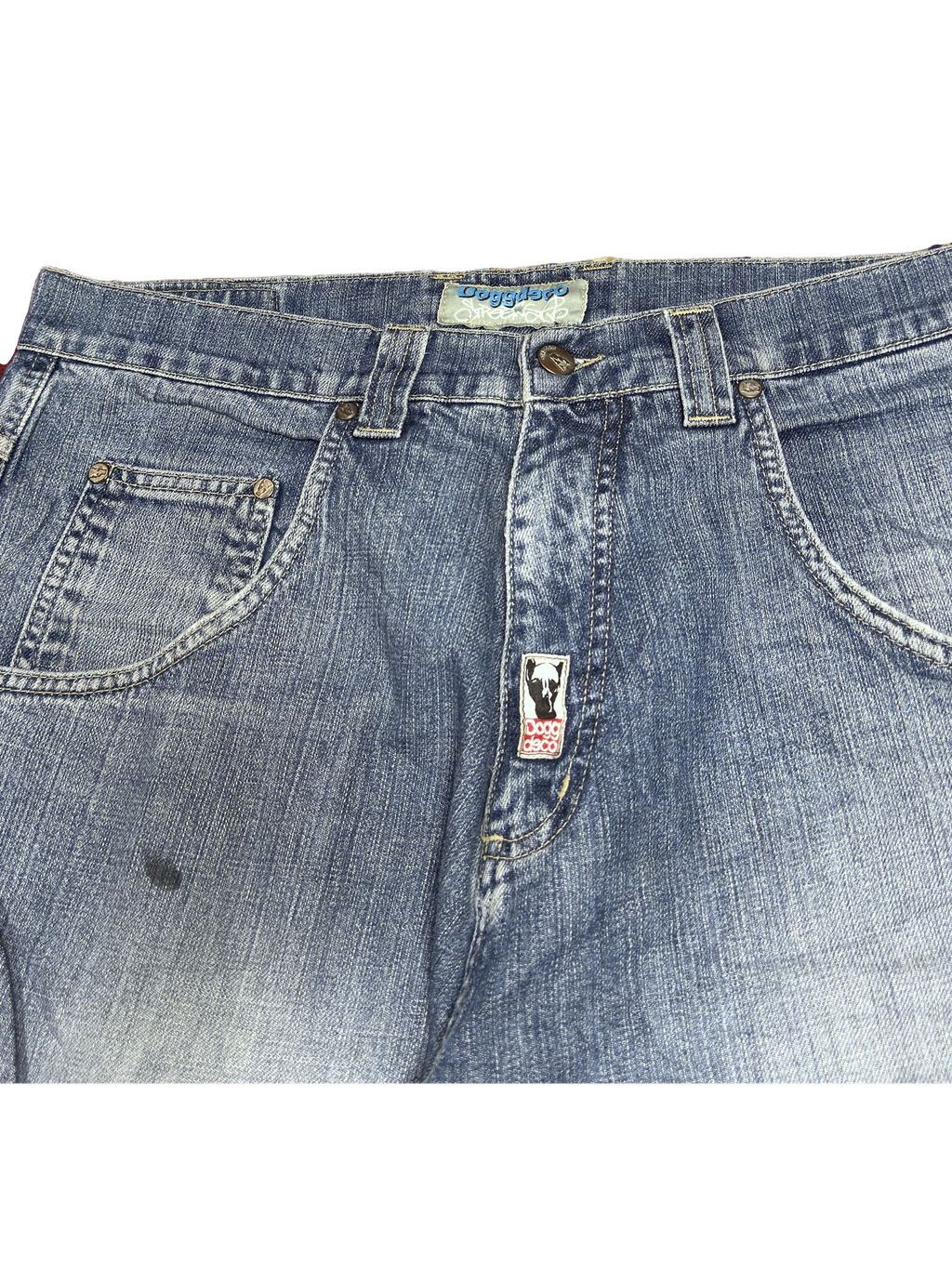 [V1099] Vintage y2k Doggdeco blaue baggy jeans