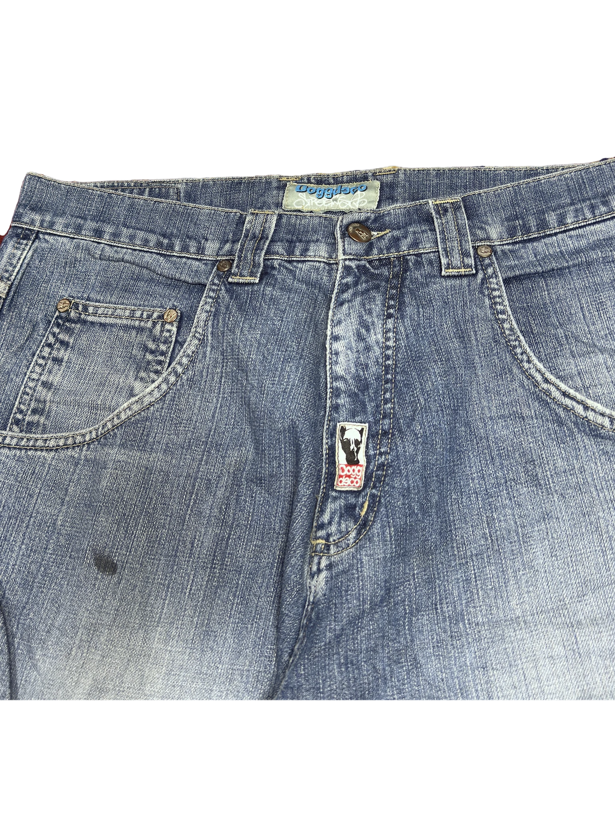 [V1099] Vintage y2k Doggdeco blaue baggy jeans