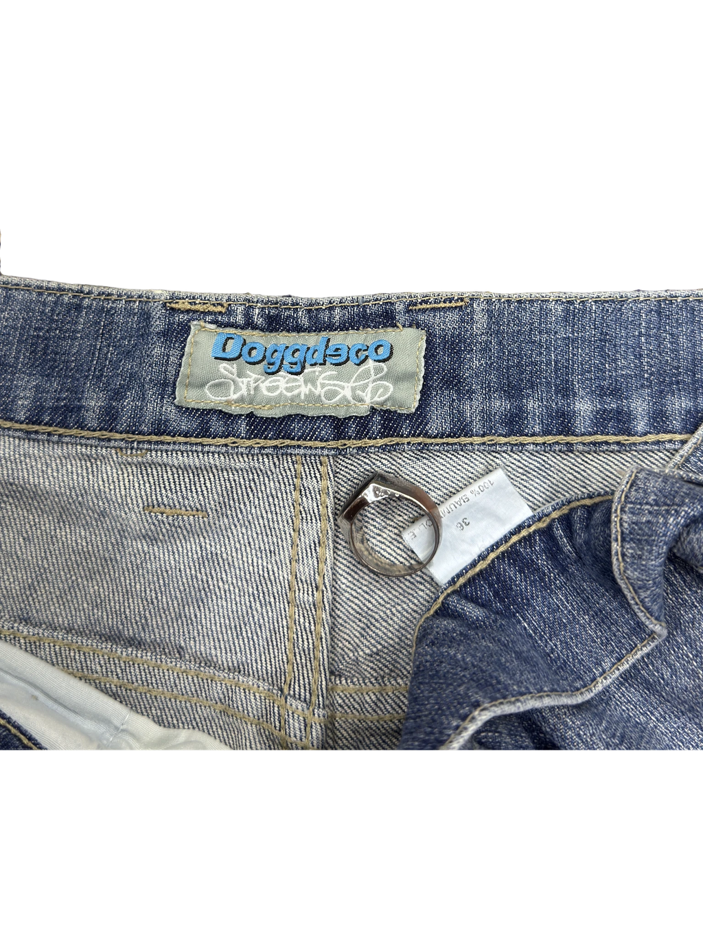 [V1099] Vintage y2k Doggdeco blaue baggy jeans