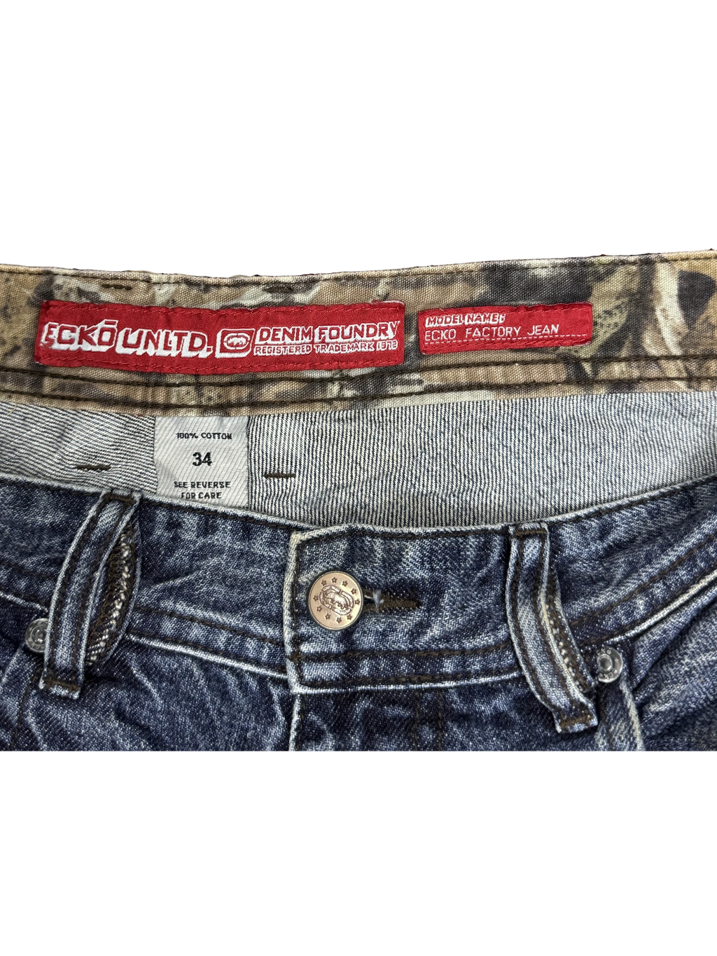 [V1103] Vintage y2k Ecko blaue baggy jeans