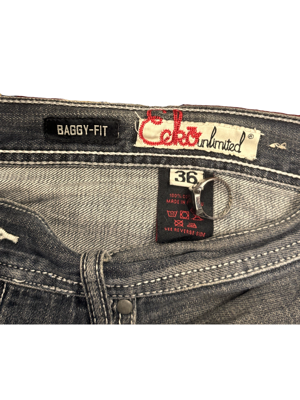 [V1104] Vintage y2k Ecko graue baggy jeans
