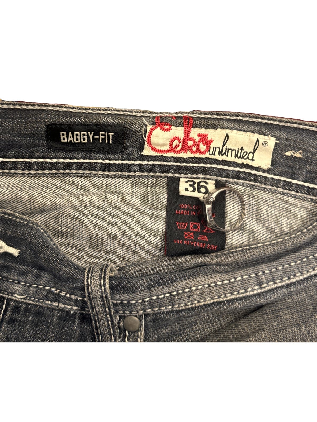 [V1104] Vintage y2k Ecko graue baggy jeans