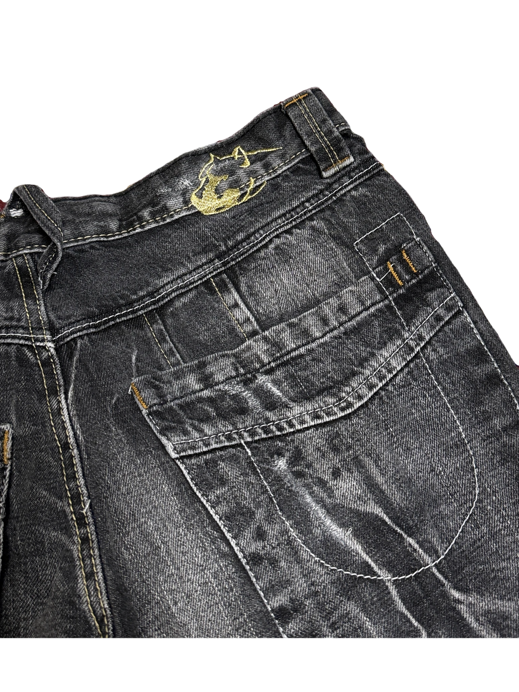 [V1107] Vintage y2k El Petro Verde schwarze baggy jeans